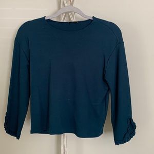 3/4 ruffle sleeve Zara top